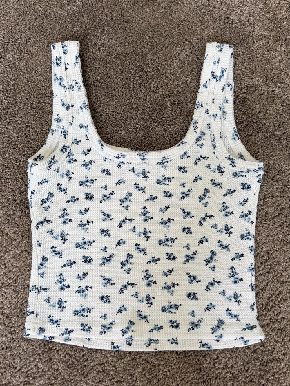 Grey Bandit Waffle Knit Floral Tank